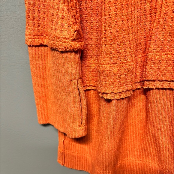 ✨Free People We The Free North Shore Thermal Tunic Size L Orange - Picture 9 of 16